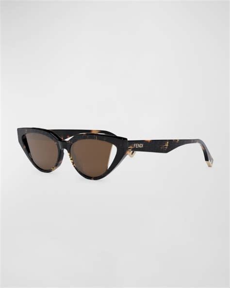 fendi cutout cat eye sunglasses 51mm|occhiali Fendi cat eye.